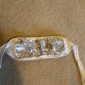 Strapless sparkly bathing suit top